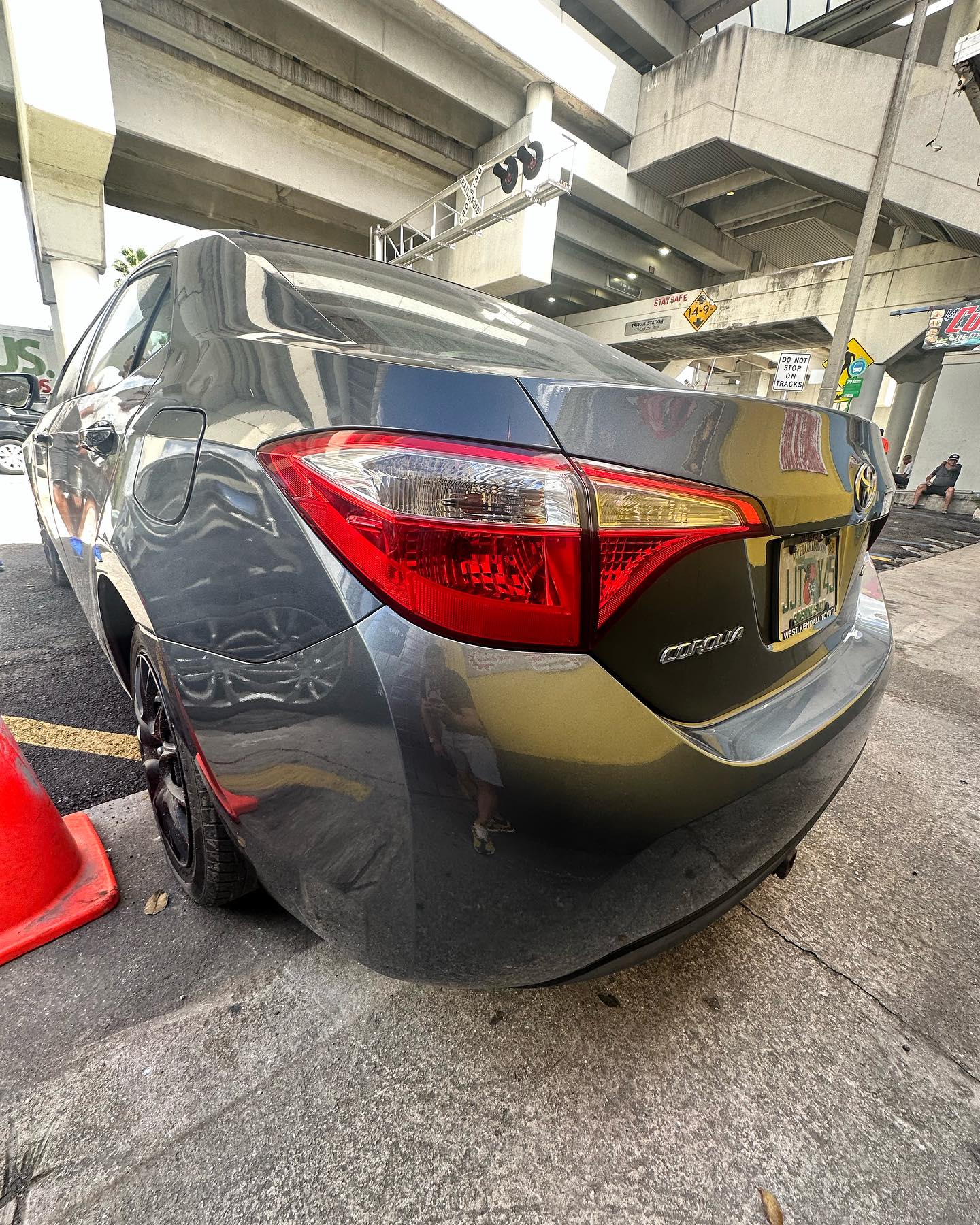 Toyota Corolla rear bumper collision repair